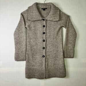 French Connection Alpaca Wool Knit Cardigan Size M Minimalist Quiet Luxury